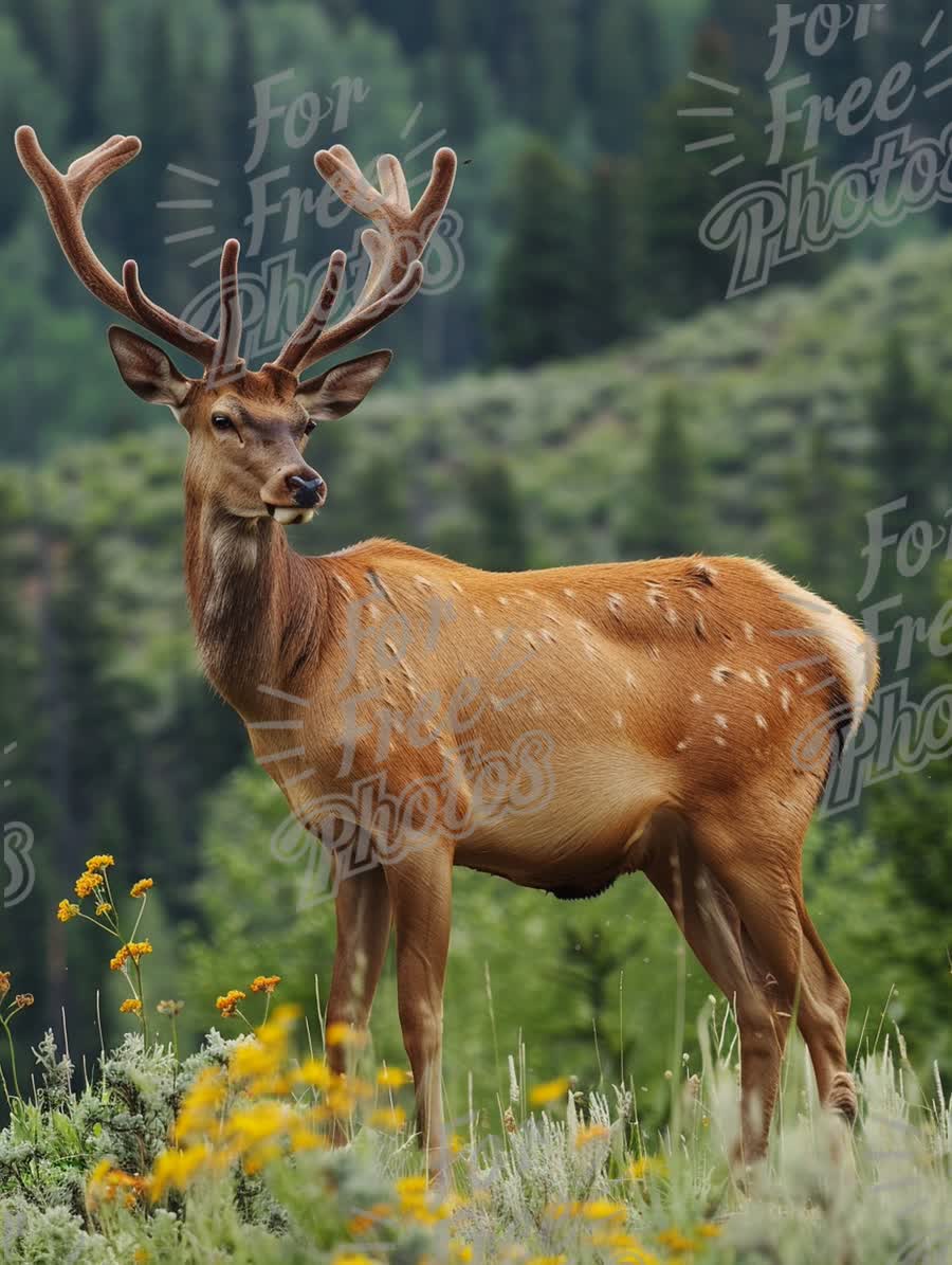 Majestic Stag in Lush Wilderness: Nature's Beauty and Wildlife Conservation