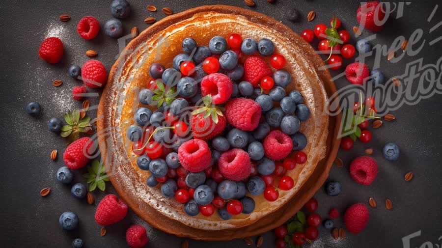 Delicious Berry Topped Cheesecake with Fresh Fruits and Nuts