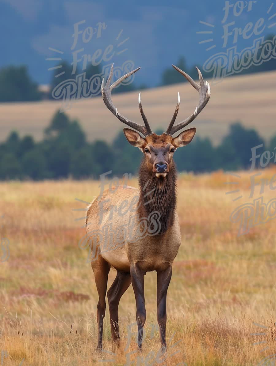 Majestic Bull Elk in Natural Habitat - Wildlife Photography