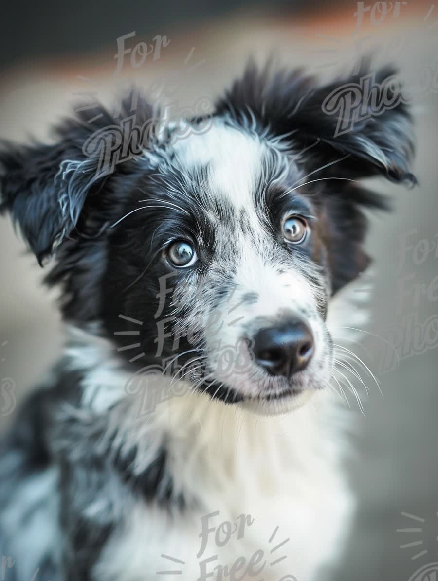 Adorable Border Collie Puppy with Expressive Eyes - Perfect for Pet Lovers and Animal Enthusiasts