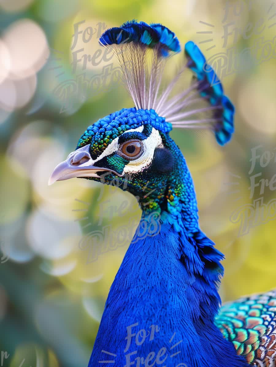 Vibrant Peacock Portrait with Stunning Iridescent Feathers