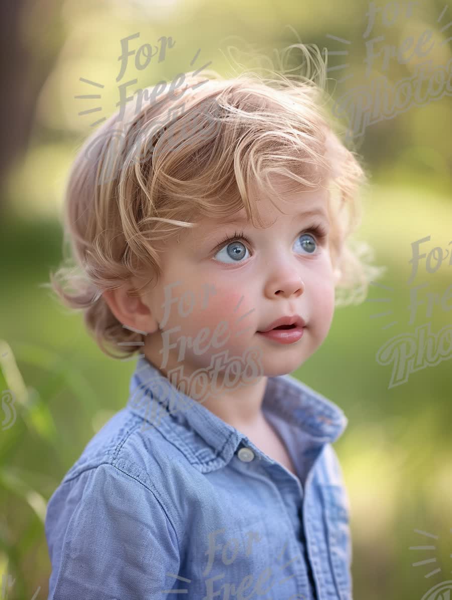 Curious Child in Nature: Innocence and Wonder in a Serene Outdoor Setting