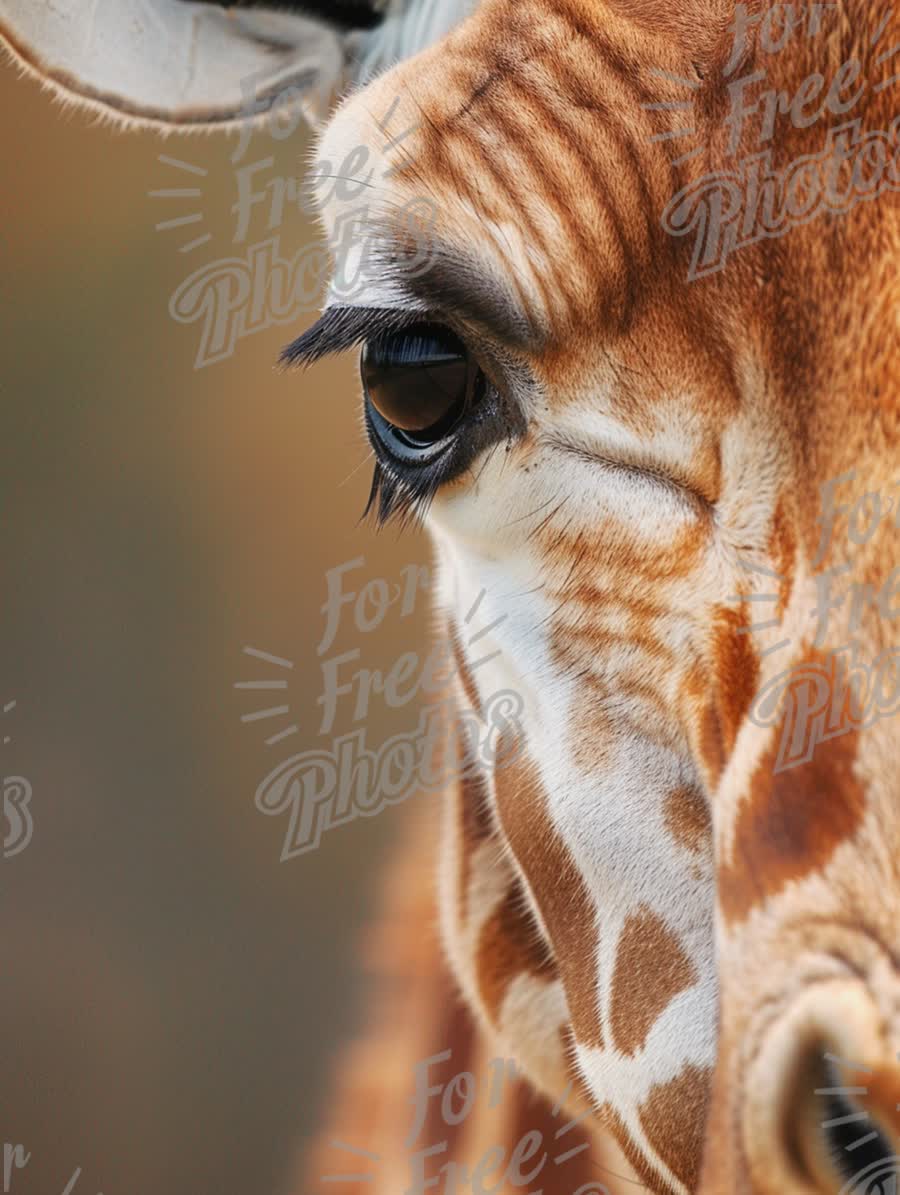 Close-Up of a Giraffe's Eye: Nature's Beauty and Wildlife Portrait