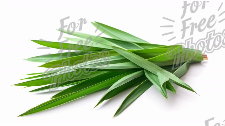 Fresh Green Leaves Arrangement on White Background - Nature and Wellness Concept