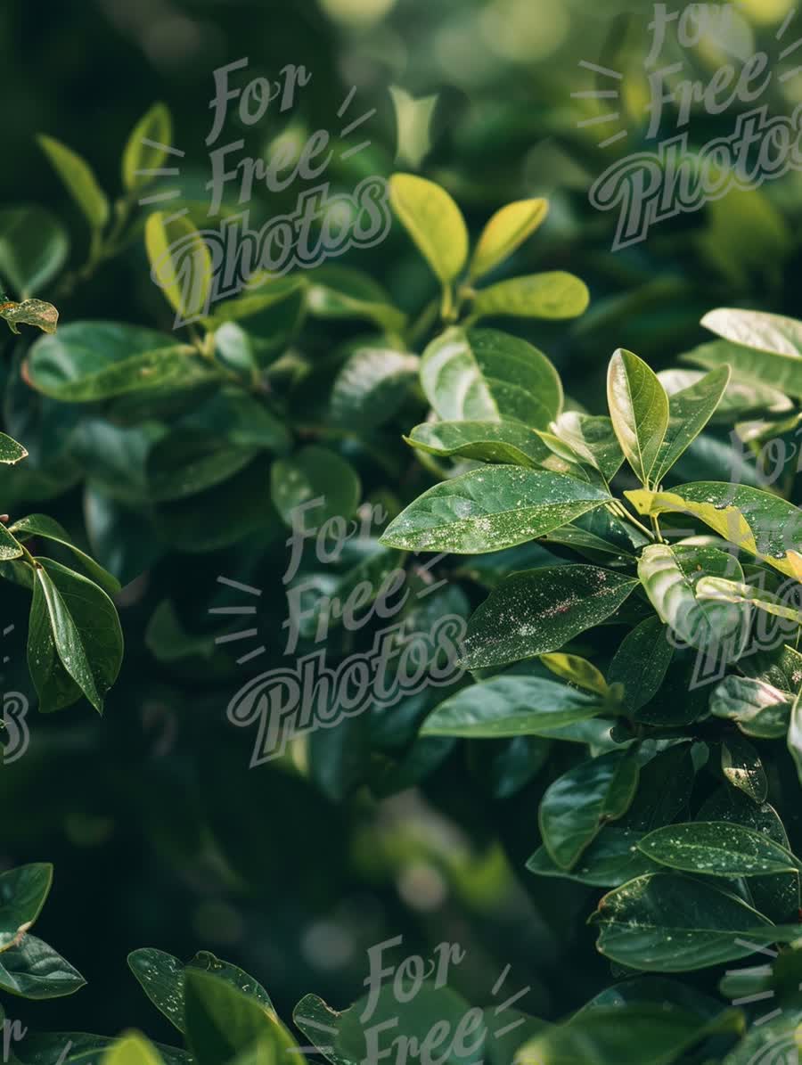 Vibrant Green Leaves in Natural Light - Lush Foliage Background for Eco-Friendly Themes