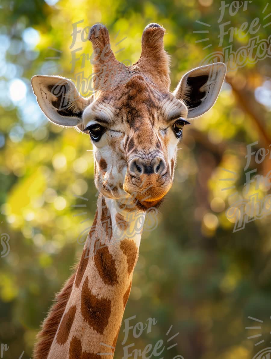 Majestic Giraffe Portrait in Natural Habitat