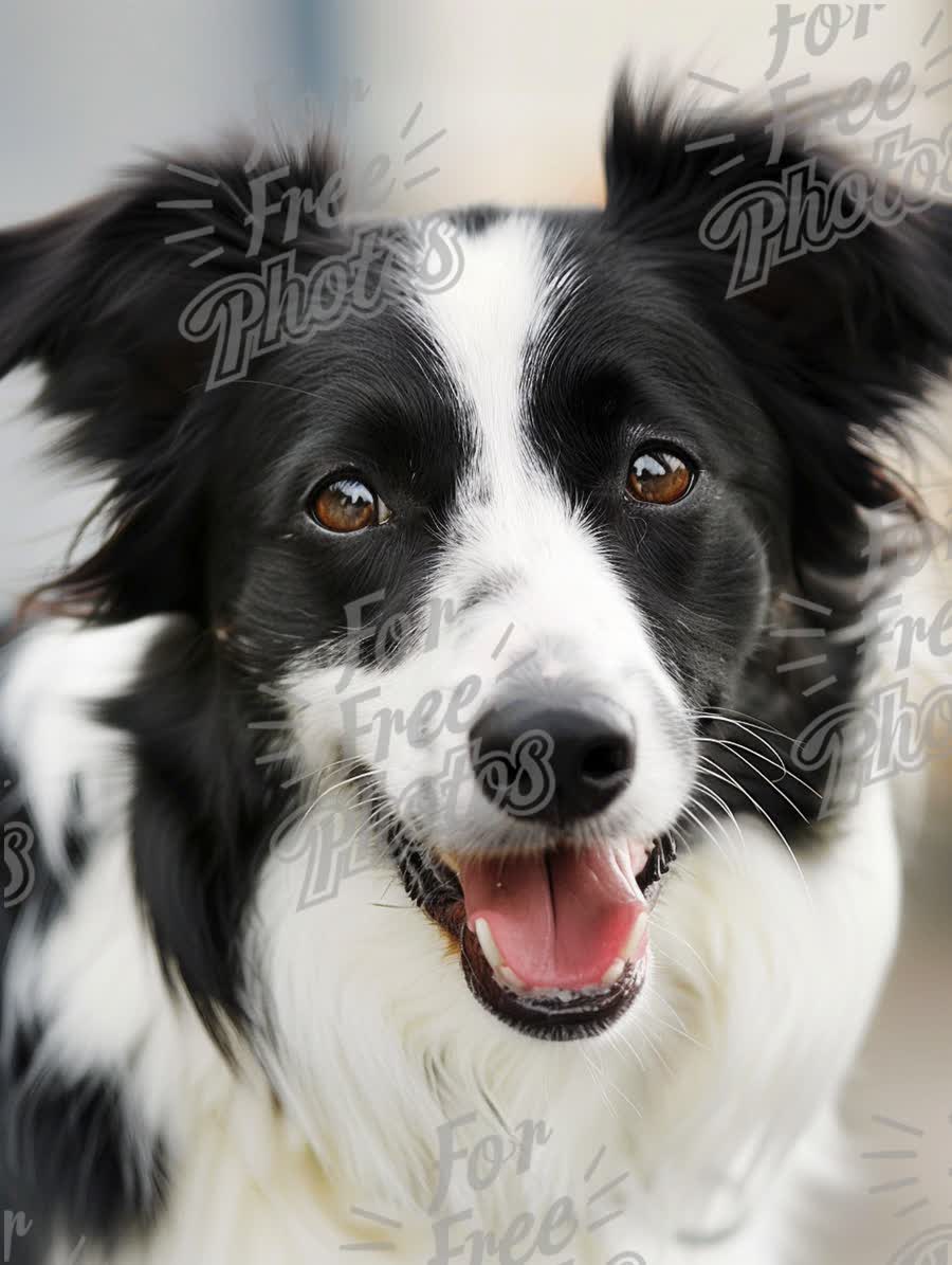 Happy Border Collie Portrait with Expressive Eyes