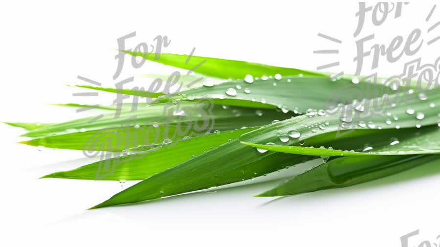 Fresh Green Leaves with Water Drops - Nature Background for Wellness and Eco-Friendly Themes