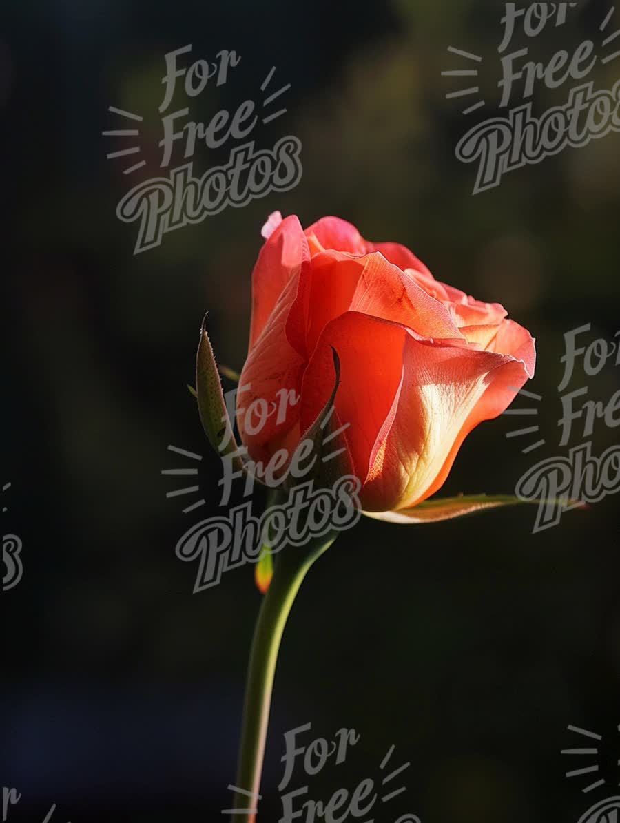 Elegant Pink Rose in Soft Light - Nature's Beauty and Floral Romance