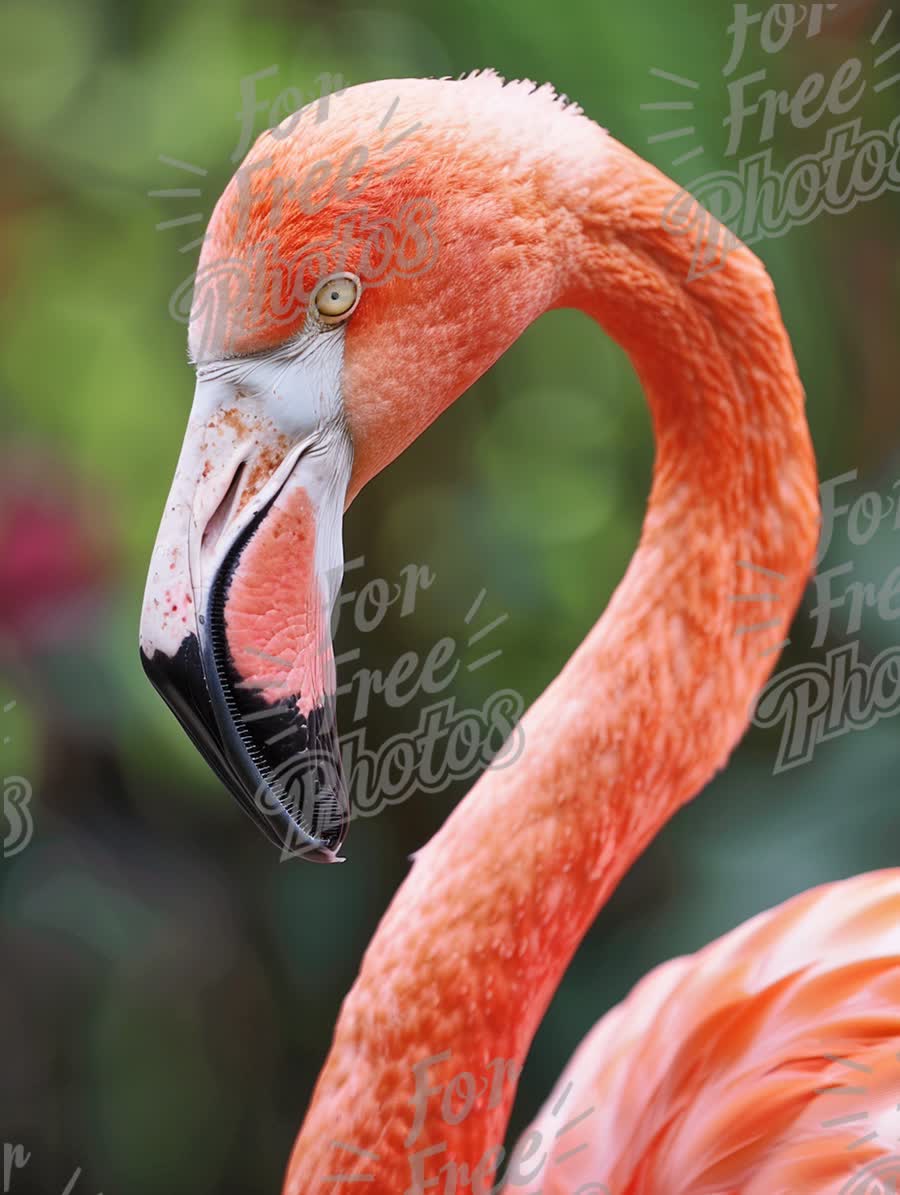 Elegant Pink Flamingo Portrait in Nature