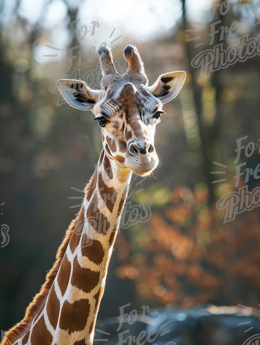 Majestic Giraffe Portrait in Natural Habitat