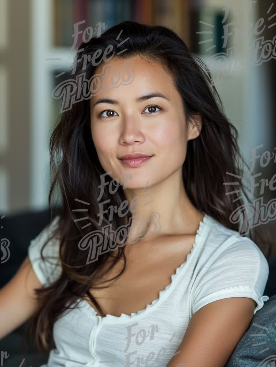 Natural Beauty Portrait of a Confident Young Woman in Casual Setting