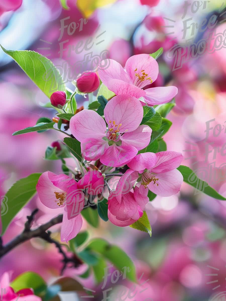 Vibrant Pink Blossom: Spring Floral Beauty and Nature's Renewal