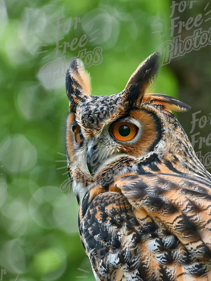 Majestic Owl Portrait with Bokeh Background - Wildlife Photography