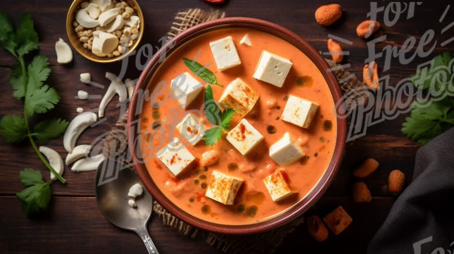 Delicious Creamy Paneer Tikka Masala with Fresh Herbs and Nuts