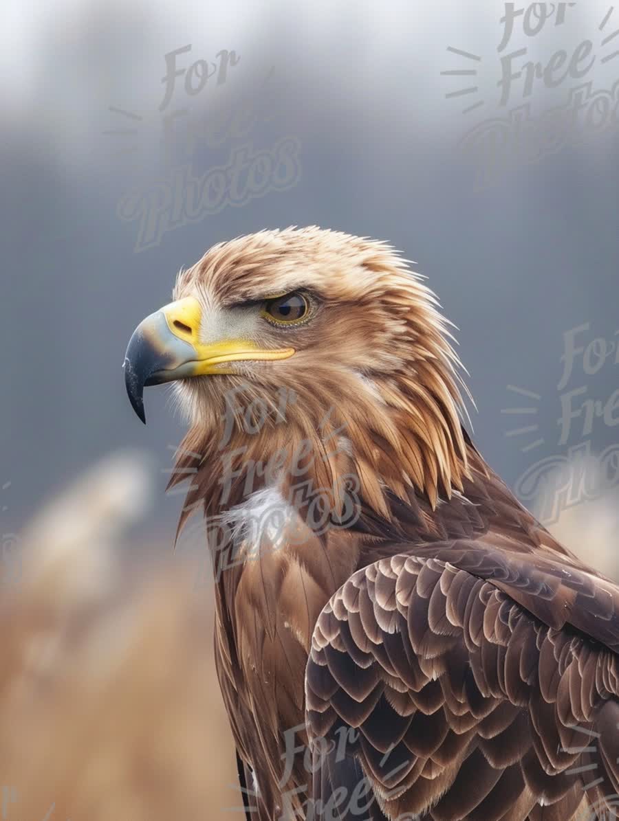 Majestic Golden Eagle Portrait in Natural Habitat