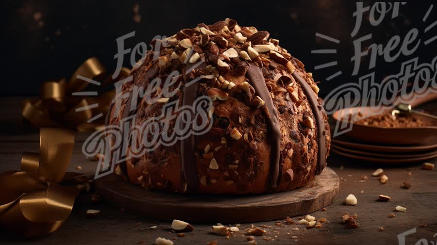 Decadent Chocolate Cake with Nuts and Drizzle - Perfect for Celebrations and Desserts