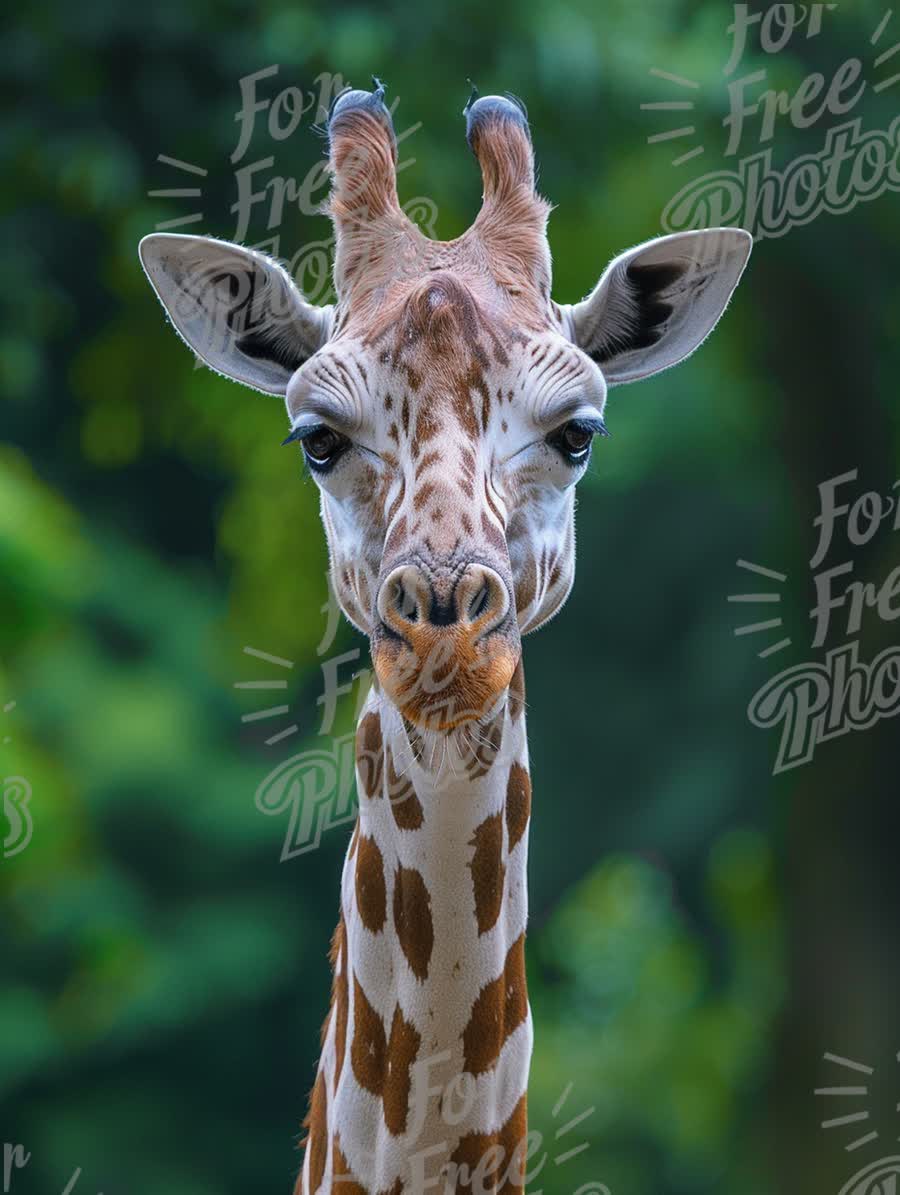 Majestic Giraffe Portrait in Natural Habitat