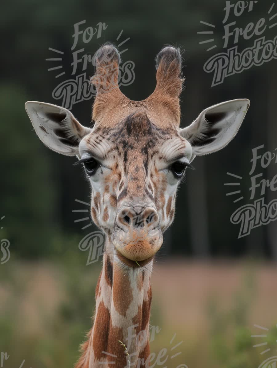 Majestic Giraffe Portrait in Natural Habitat