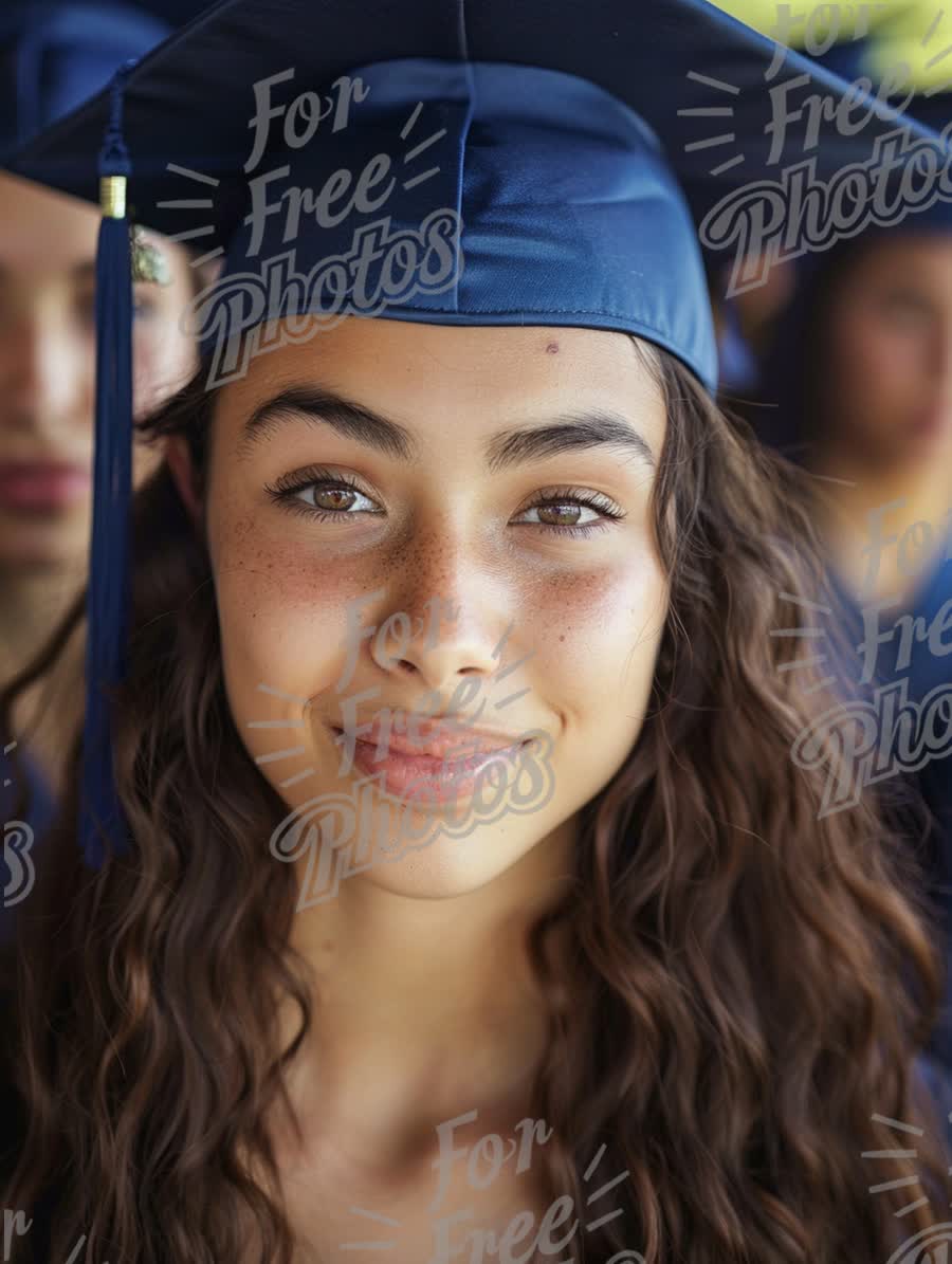 Joyful Graduate Celebrating Achievement in Cap and Gown