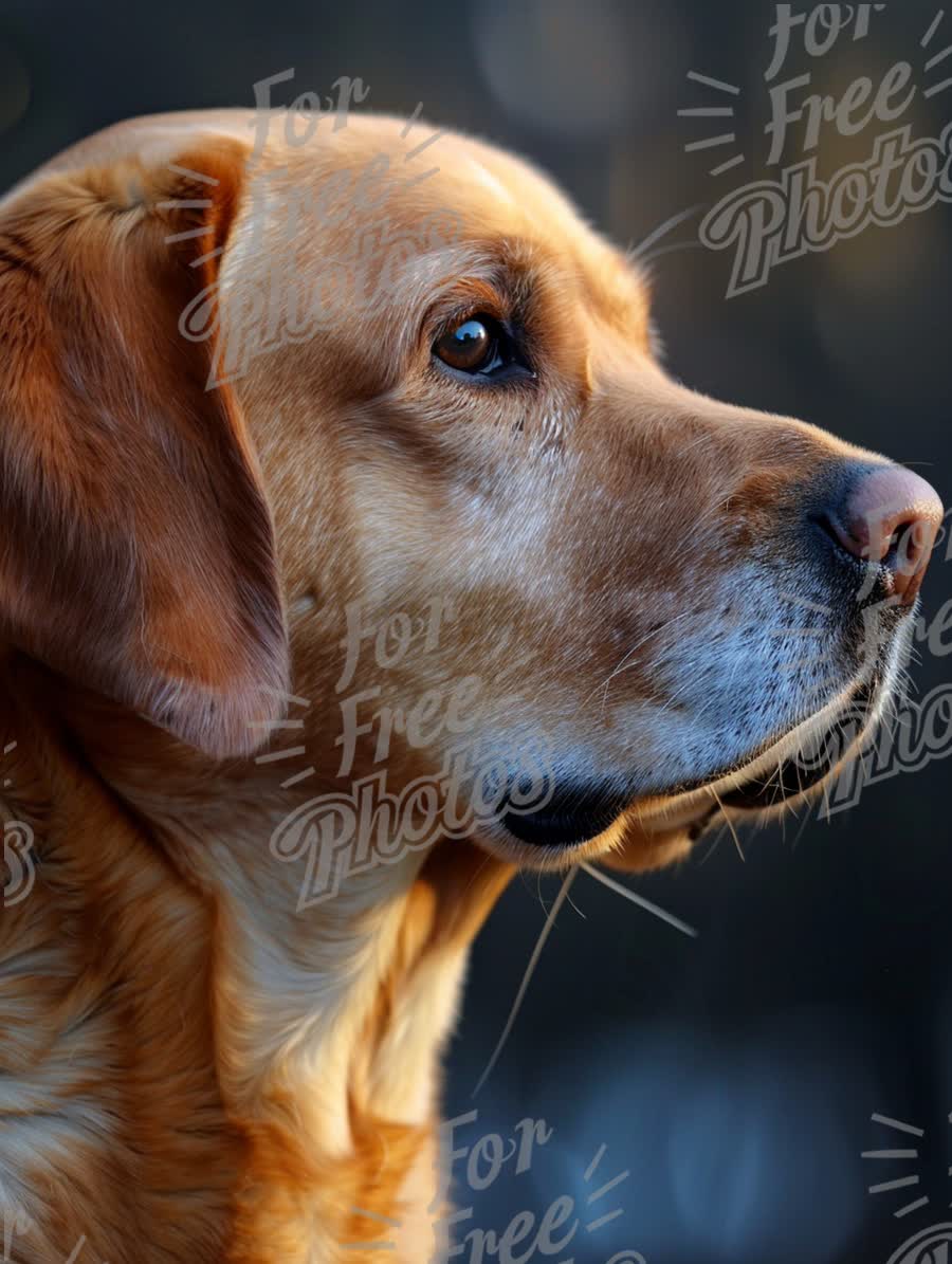 Close-Up Portrait of a Loyal Labrador Retriever with Soft Focus Background