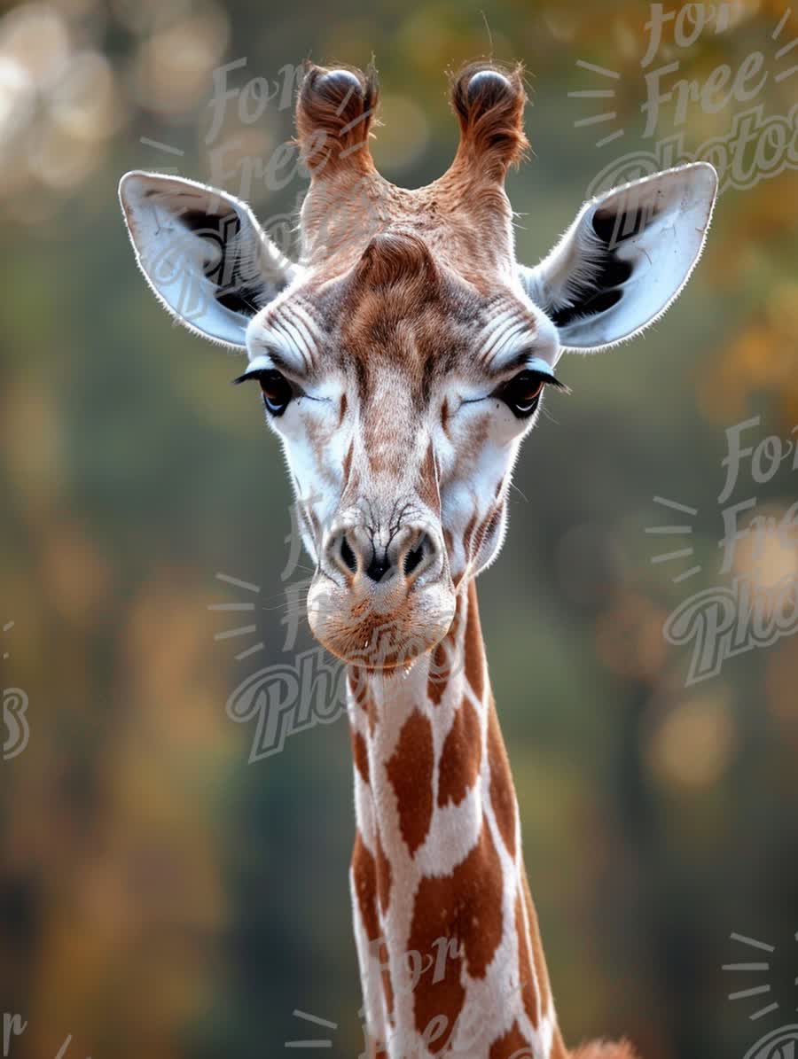 Majestic Giraffe Portrait in Natural Habitat - Wildlife Photography