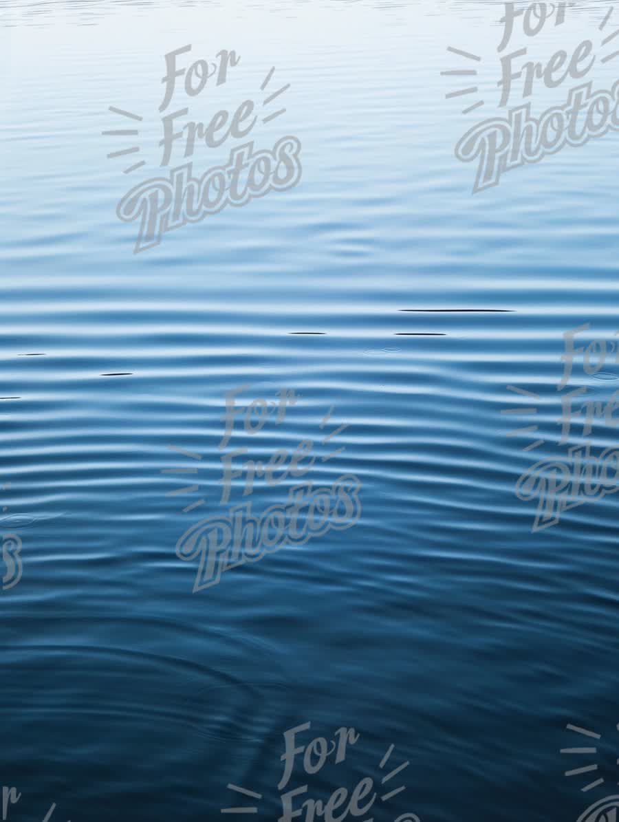 Calm Blue Water Surface with Gentle Ripples - Tranquil Nature Background