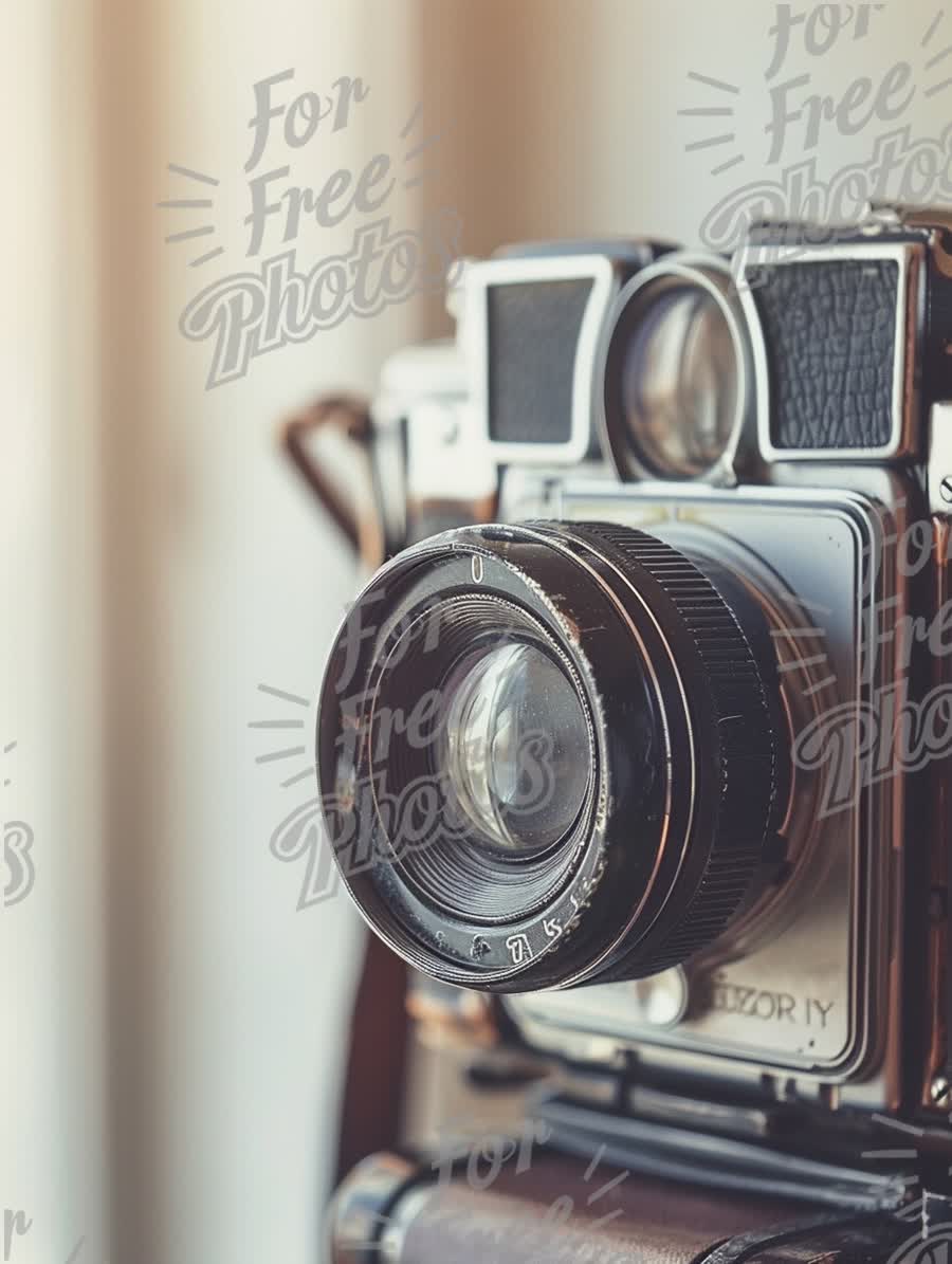 Vintage Camera Close-Up: Nostalgic Photography Equipment for Creative Projects