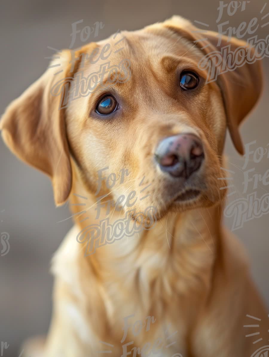 Adorable Golden Labrador Retriever Puppy with Expressive Eyes