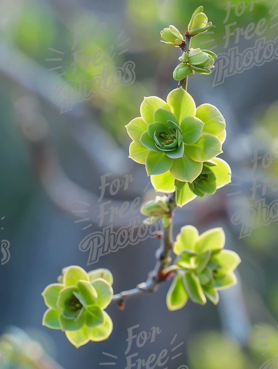 Vibrant Green Succulent Plant Close-Up: Nature's Beauty and Resilience