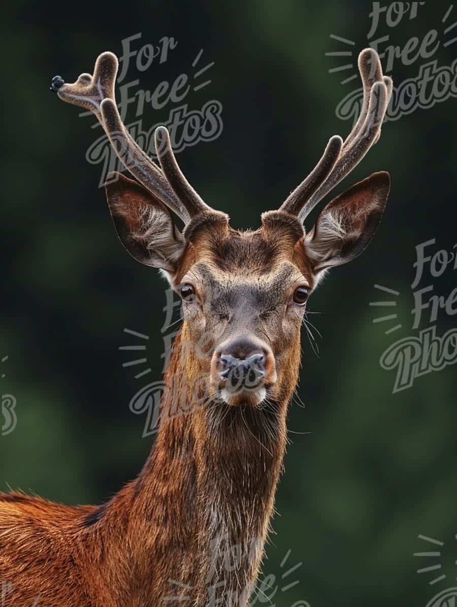 Majestic Stag Portrait in Natural Habitat - Wildlife Photography