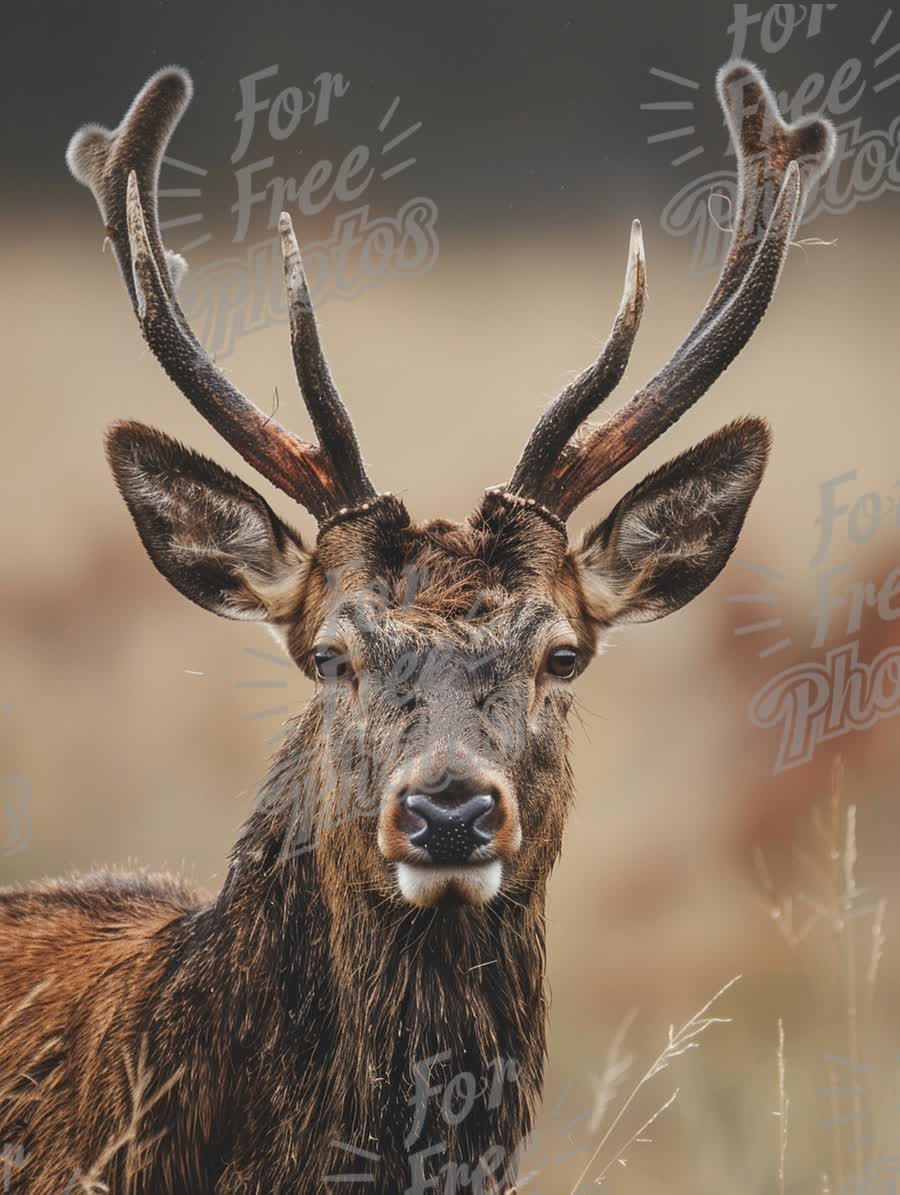 Majestic Stag Portrait in Natural Habitat - Wildlife Photography