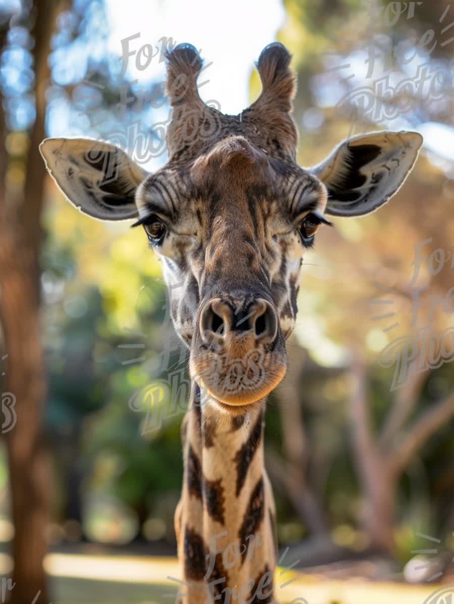 Majestic Giraffe Portrait in Natural Habitat