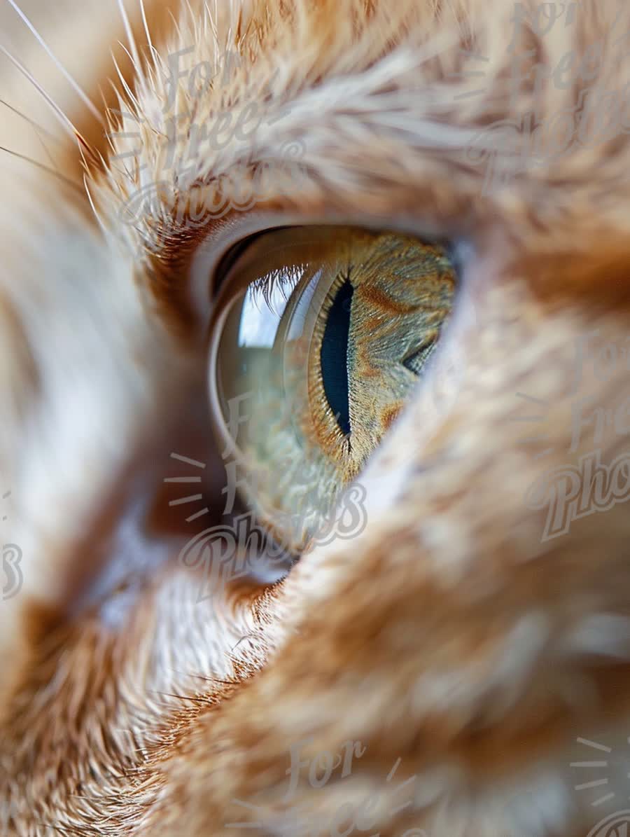 Close-Up of Cat's Eye: Intricate Details and Vibrant Colors