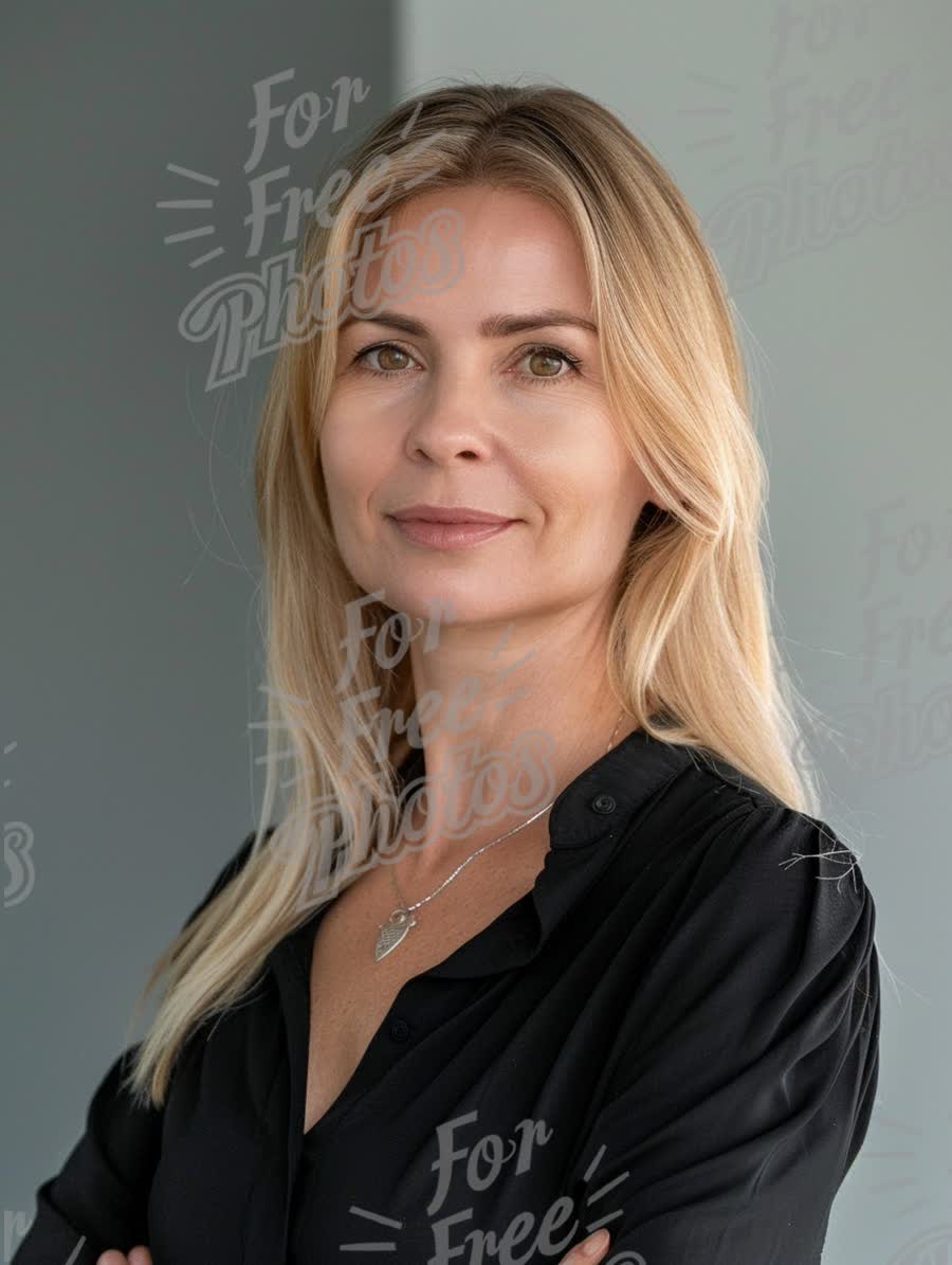 Confident Businesswoman in Modern Office Setting