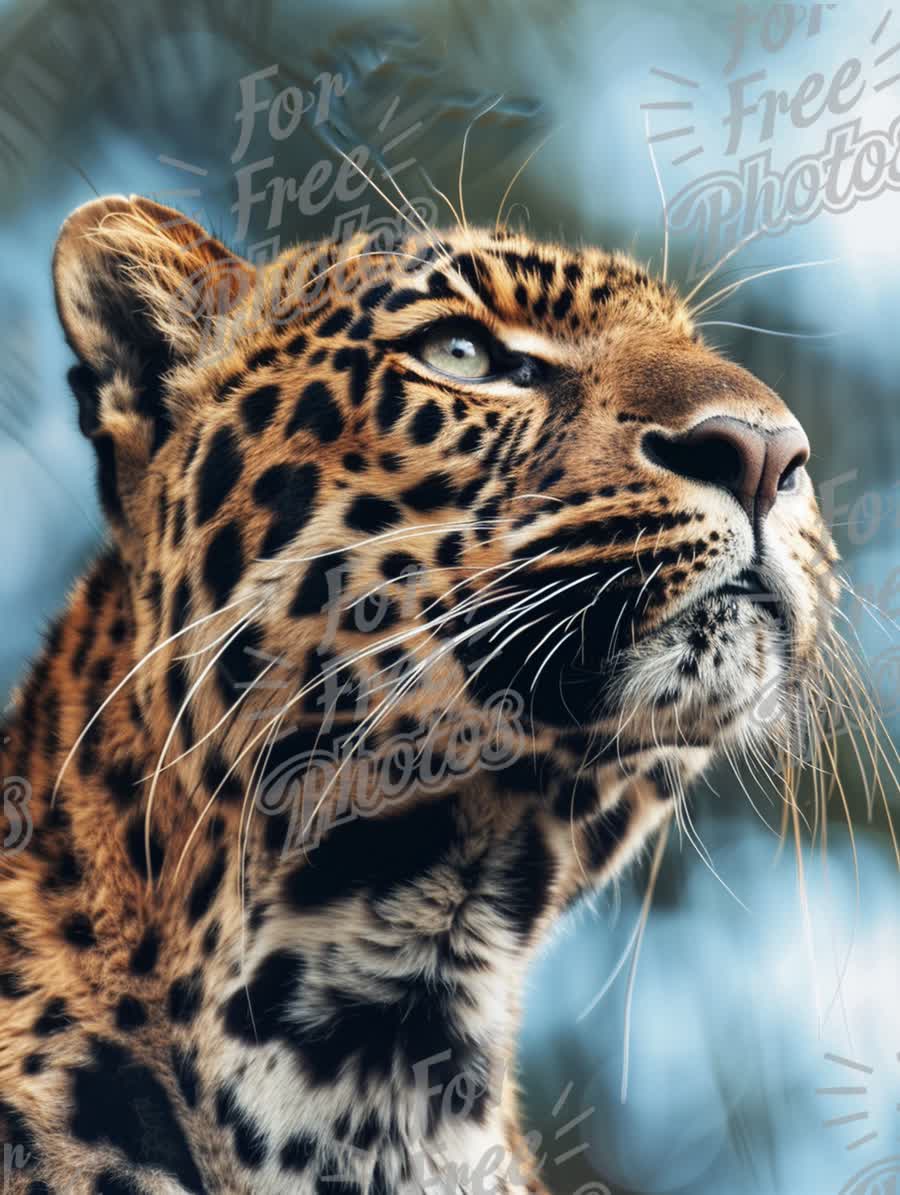 Majestic Leopard Close-Up: Wild Animal Portrait with Striking Features