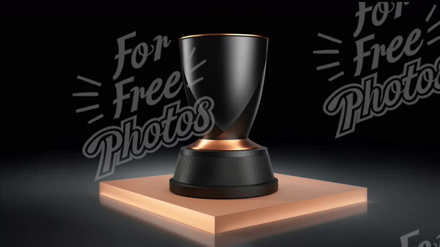 Elegant Trophy Design on Display - Achievement Award Concept