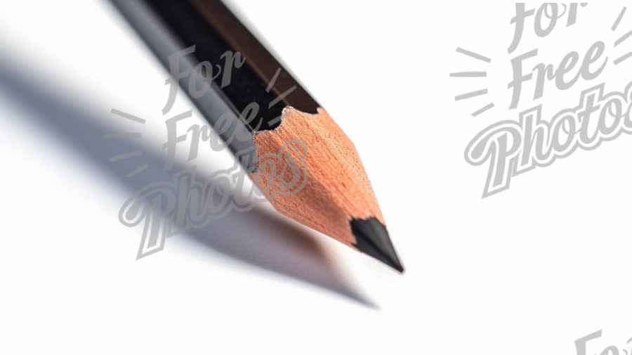 Close-Up of a Sharpened Pencil on White Background - Creativity and Education Concept