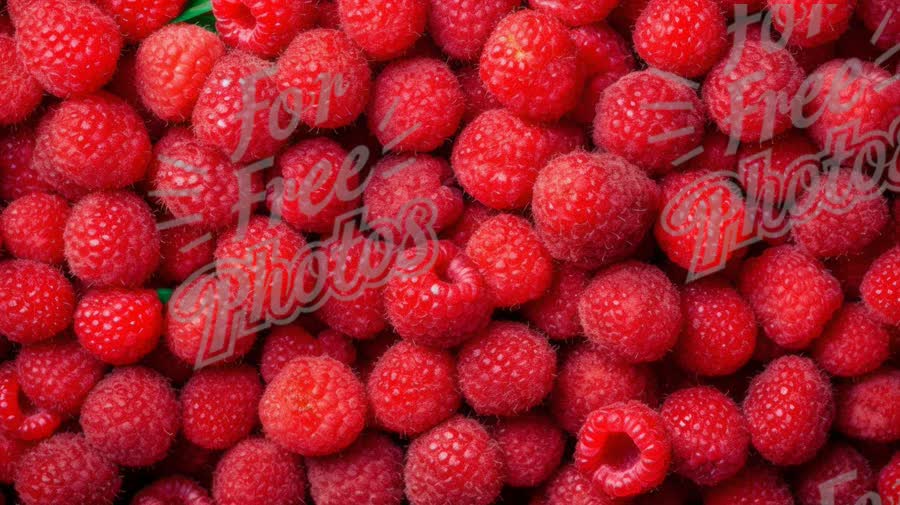 Fresh Raspberries Background - Healthy Eating, Organic Fruits, Summer Berries