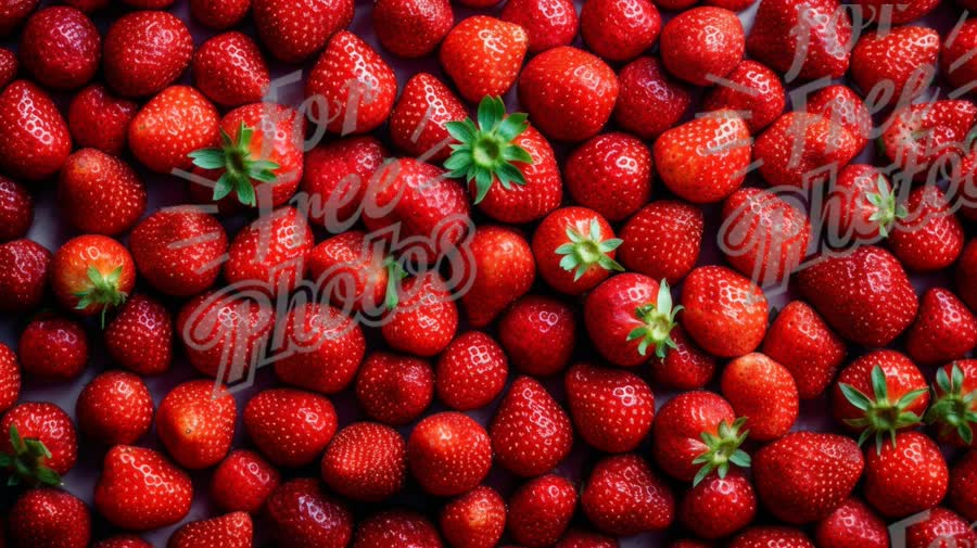 Fresh and Juicy Strawberries Background - Healthy Eating, Organic Produce, Summer Fruits