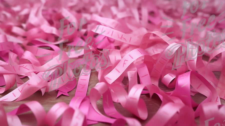 Breast Cancer Awareness Pink Ribbons Background for Support and Advocacy