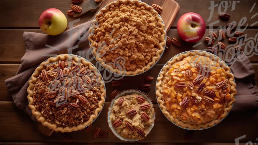 Delicious Homemade Pies with Apples and Pecans - Perfect for Fall Desserts