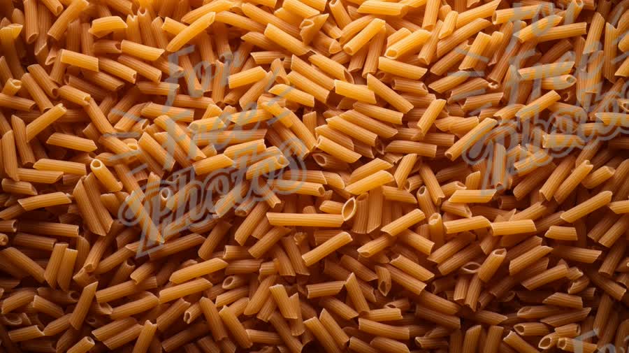 Close-Up of Raw Penne Pasta: Perfect for Culinary and Food Photography