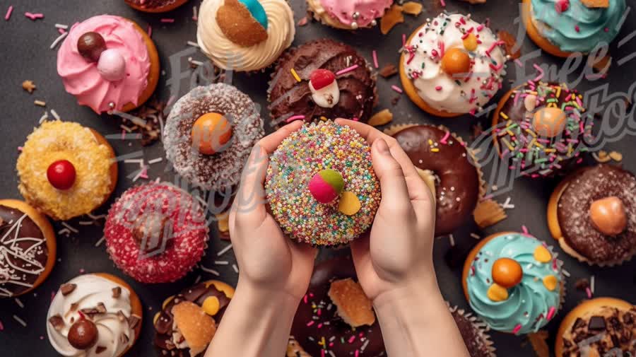 Colorful Cupcakes and Sweet Treats: A Festive Dessert Spread