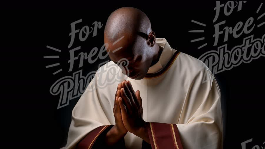 Contemplative Priest in Prayer: Spiritual Reflection and Faith