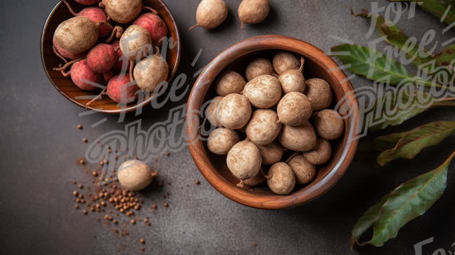 Organic Fresh Radishes and Seeds in Rustic Bowls - Healthy Eating and Natural Ingredients