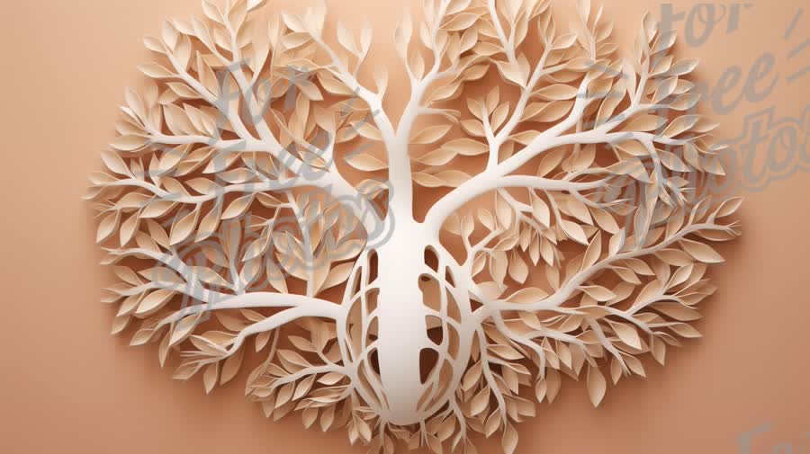 Elegant Paper Tree Art: Nature-Inspired Wall Decor for Home and Office