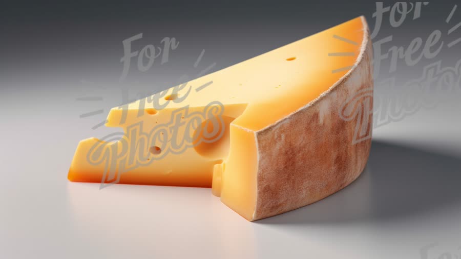 Delicious Cheese Slice on Elegant Background - Gourmet Dairy Product for Culinary Use