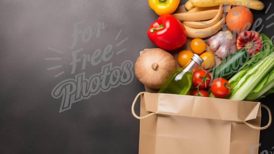 Fresh Organic Produce in Eco-Friendly Shopping Bag: Healthy Eating and Sustainability Concept