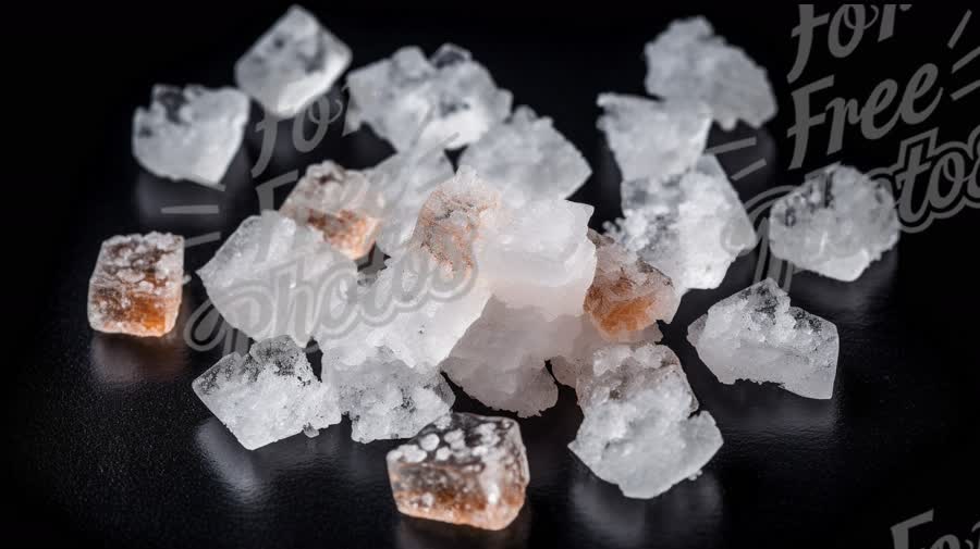 Natural Sea Salt Crystals on Dark Background - Gourmet Cooking Ingredient